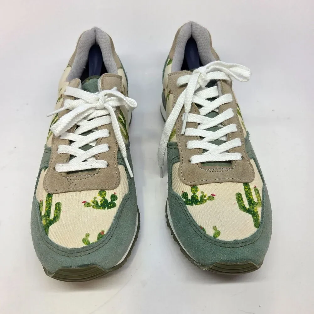 Inkkas Prickly Jogger Multicolor Green Cactus Athletic Shoes Mens 10 -Womens 12